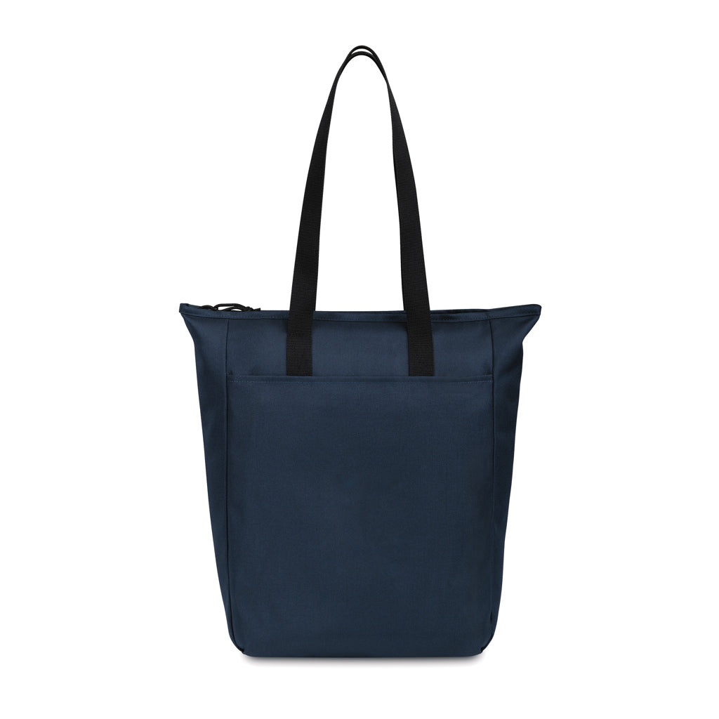 Draagtas met rits, gerecycled PET, donkerblauw