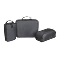 Packing cubes, set van 3, gerecycled PET, zwart