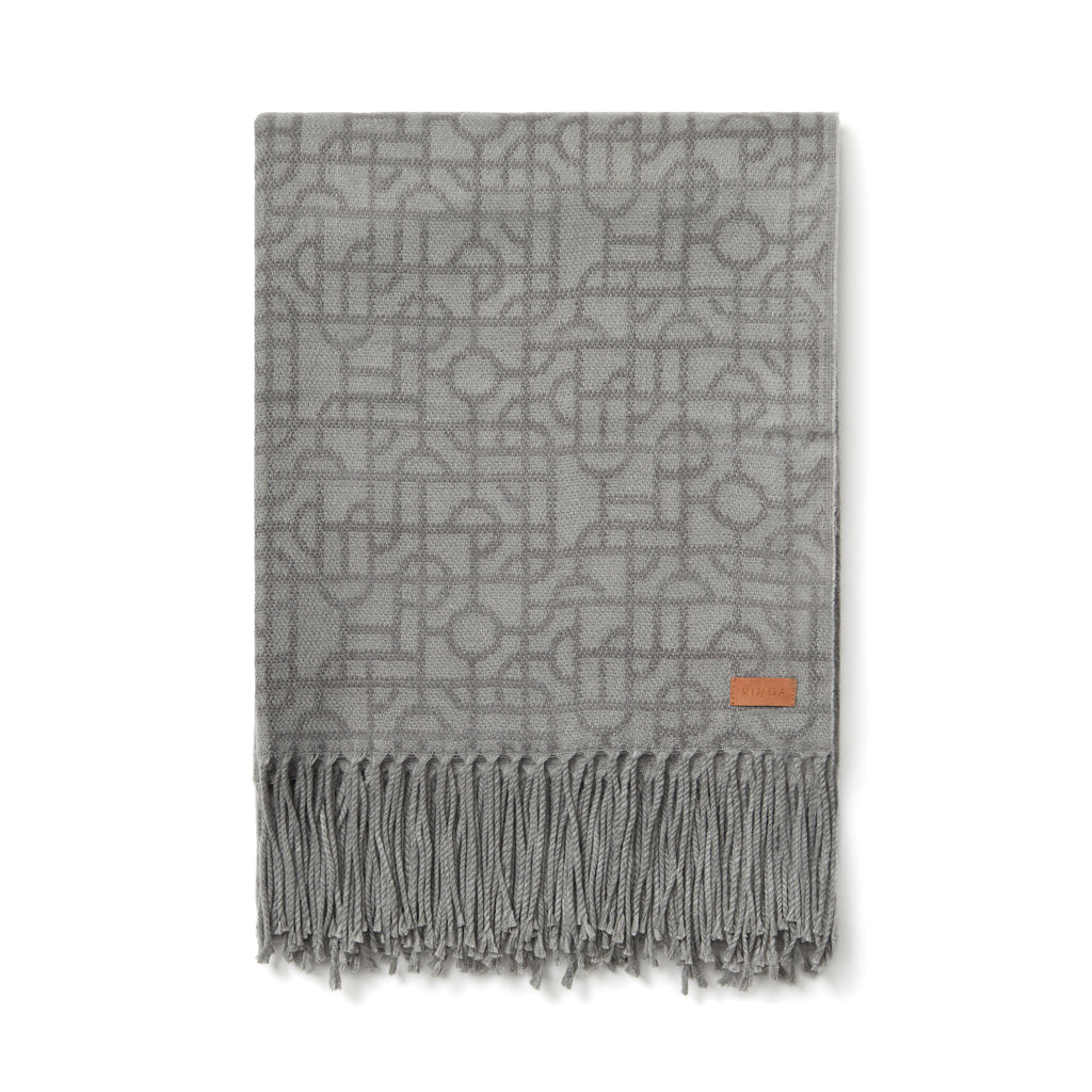 Plaid met geometrisch patroon, grijs