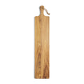 Lange serveerplank van teakhout, 75 cm, bruin