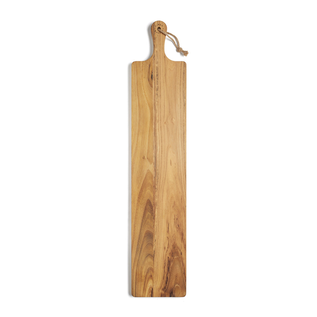 Lange serveerplank van teakhout, 75 cm, bruin