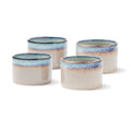 Schaaltjes van steengoed, set van 4, beige