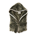 Pluche badjas met capuchon gerecycled, groen