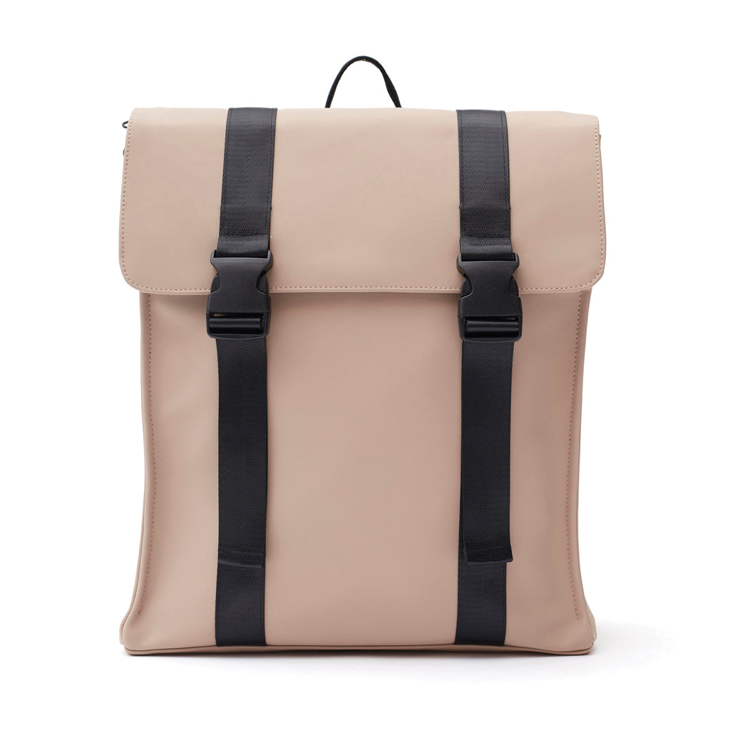 Rugtas met anti-diefstalvak, laptop tot 17 inch, greige