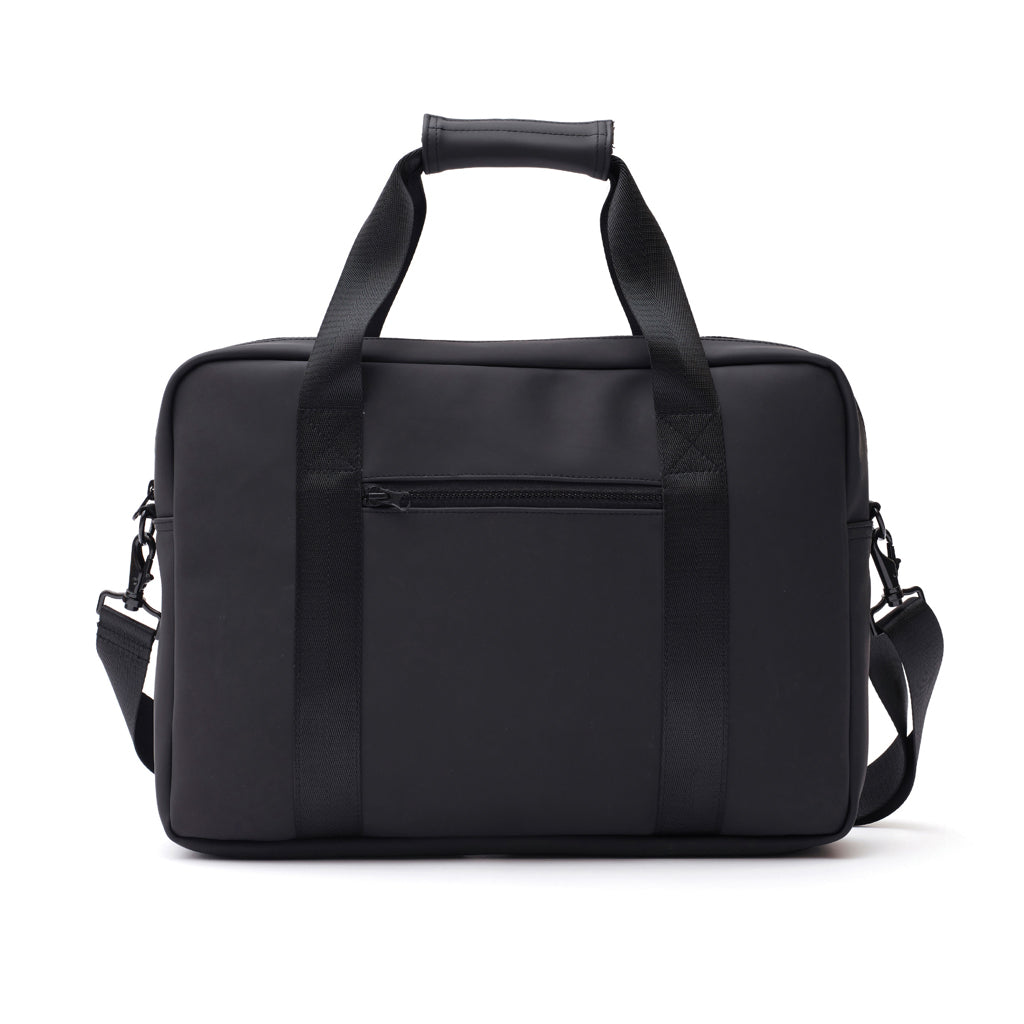 Laptoptas met meerdere vakken en schouderriem, zwart