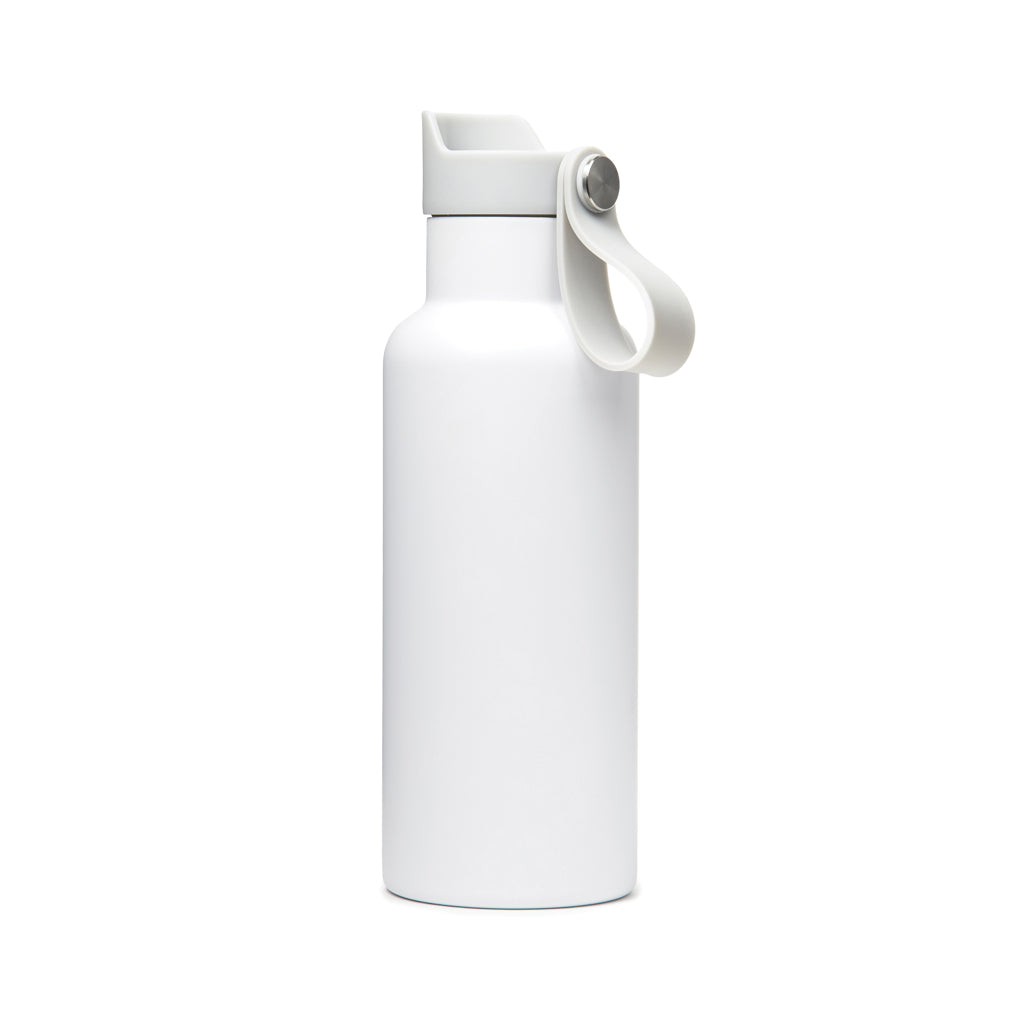 Sportthermosfles 500 ml met drukmok-functie, wit