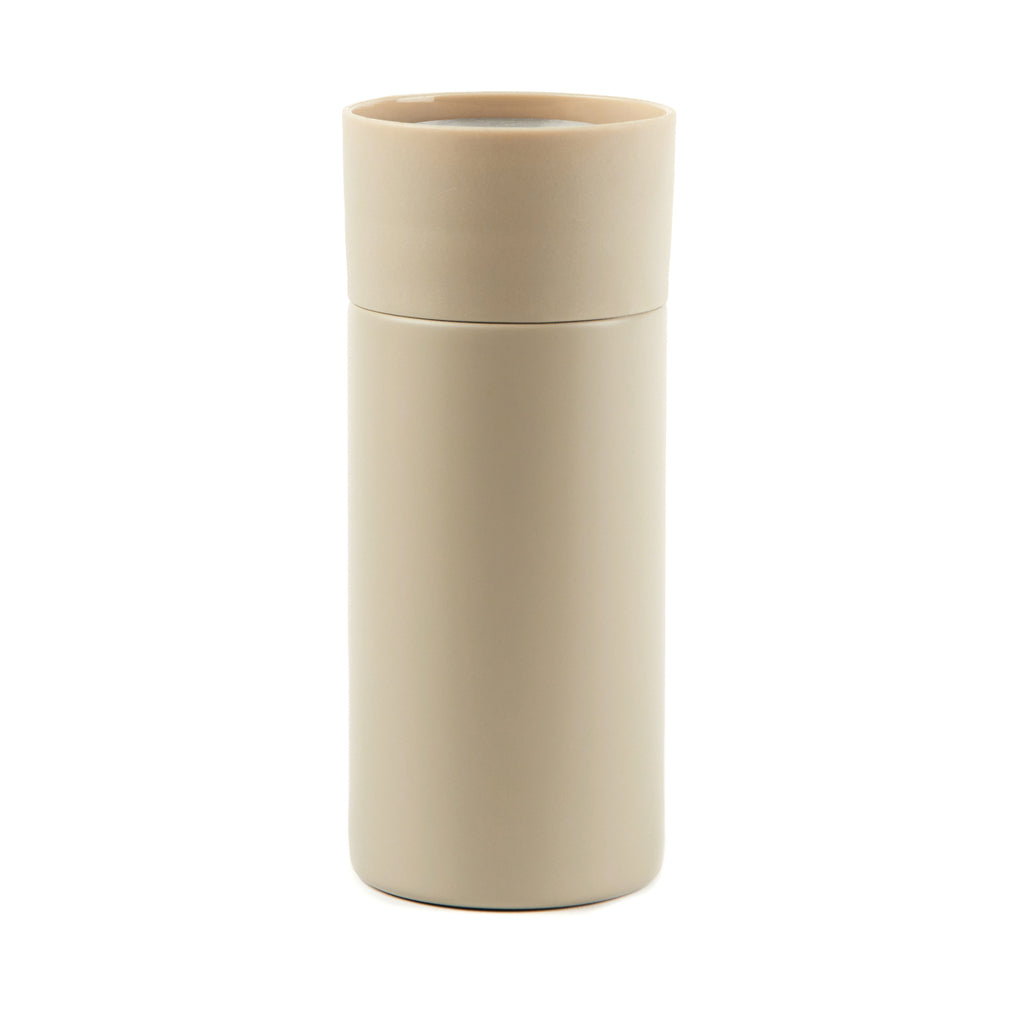 To-go koffiemok 300 ml, met één hand te openen, greige