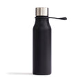 Thermosfles, gecoat RVS, met draaglus, zwart