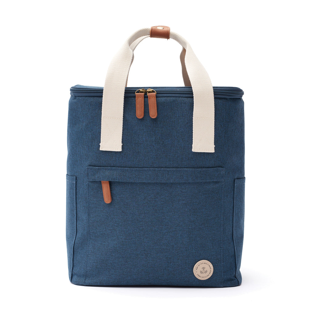 Koelrugzak met netvak voor koelelement, blauw