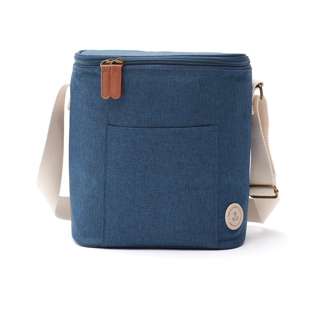 Koeltas compact, met schouderriem, blauw