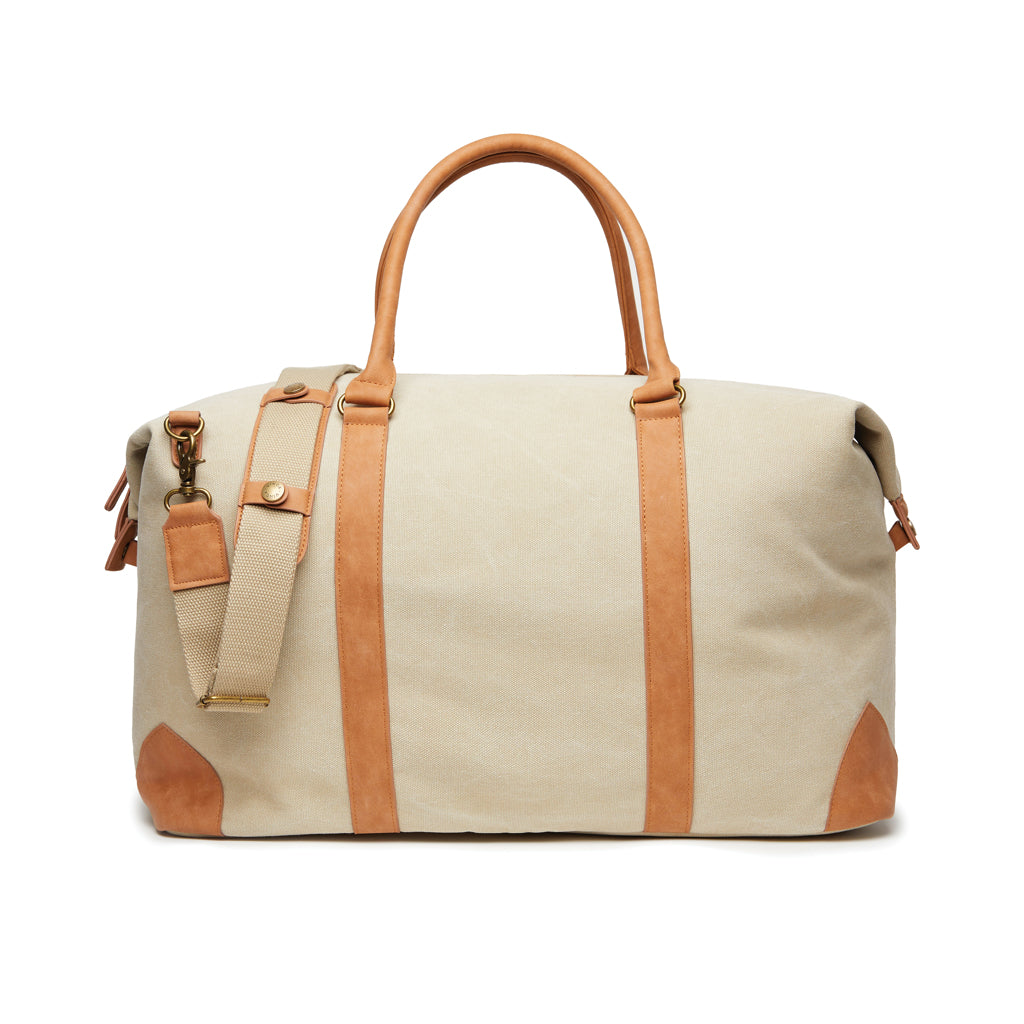 Duffeltas, veelzijdig, gerecycled canvas, beige