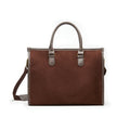 Laptoptas 17 inch met koperen details, bruin