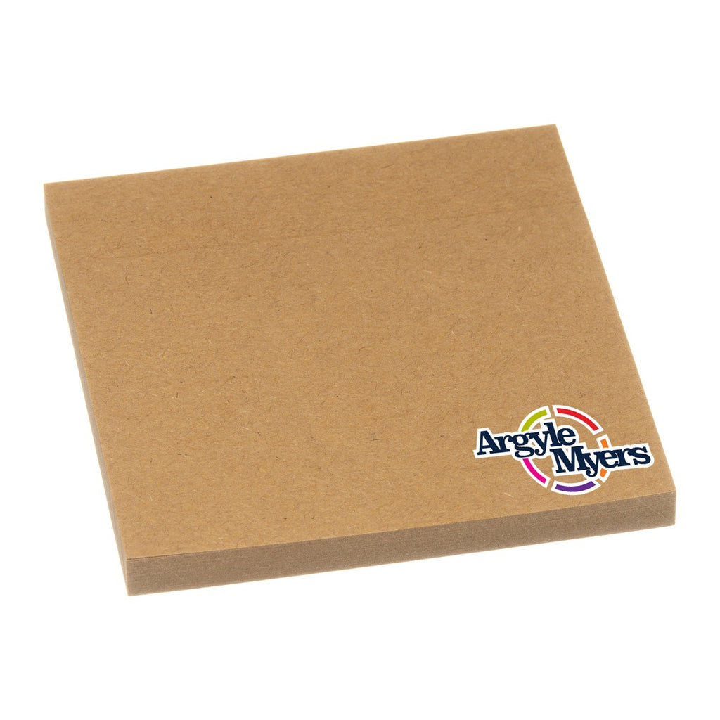 Sticky notes van gerecycled papier, kraft of graspapier