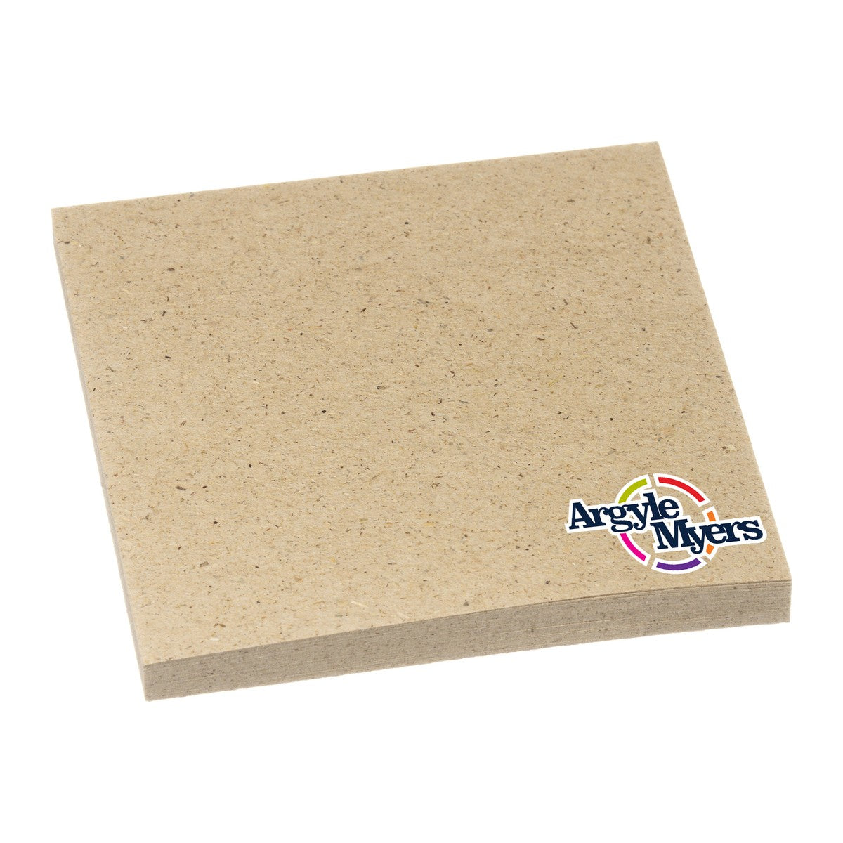 Sticky notes van gerecycled papier, kraft of graspapier