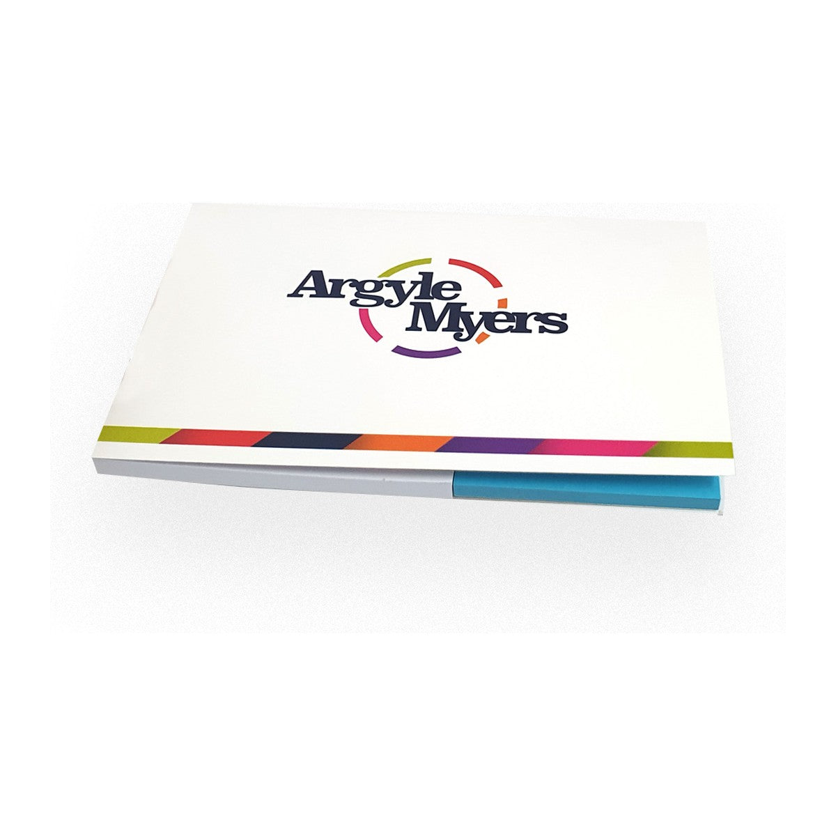 Memoset in softcover met memoblok en papieren pagemarkers