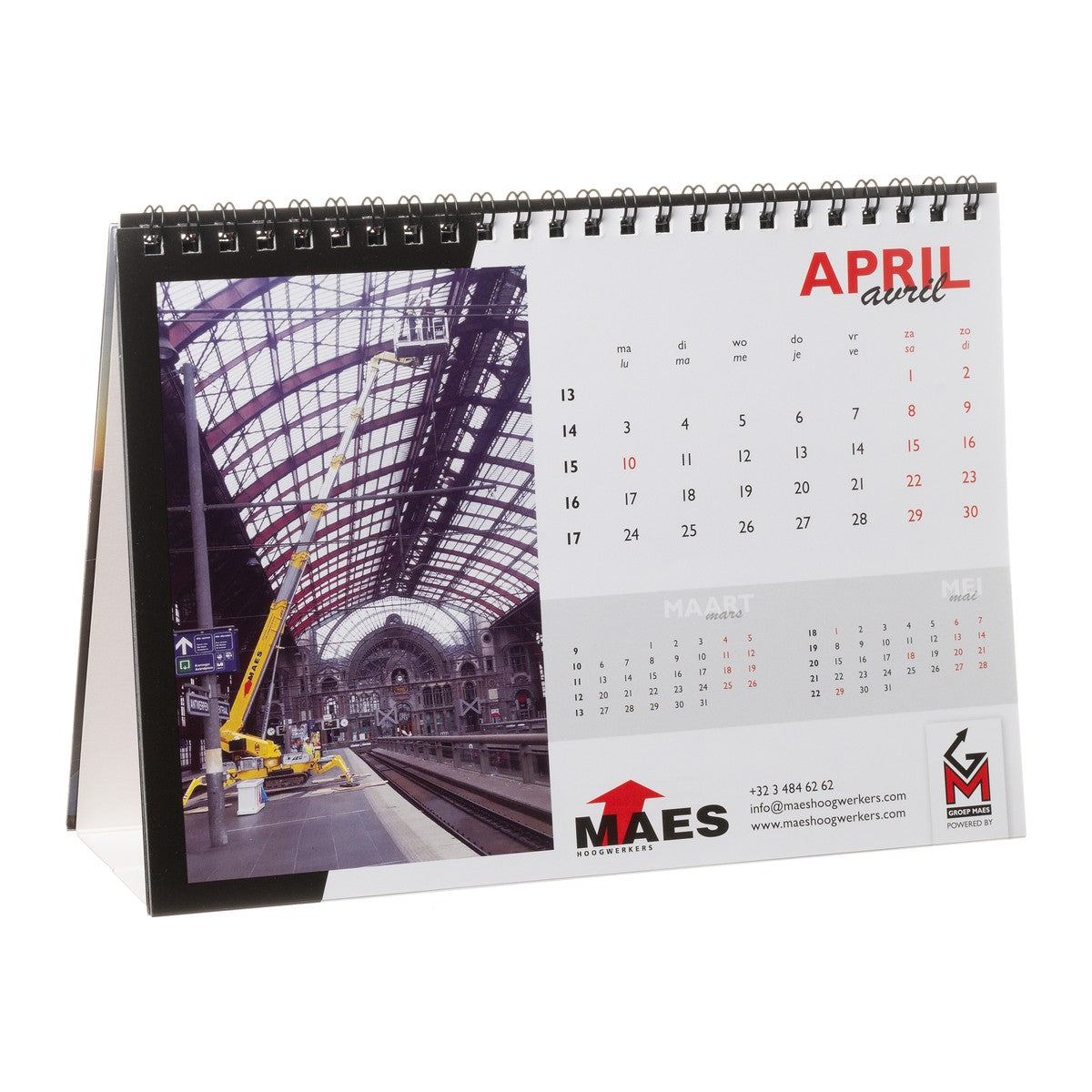 Bureaukalender A5 met spiraal