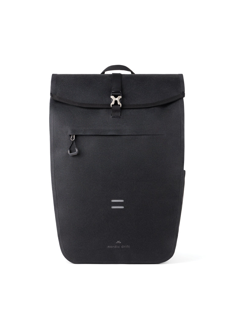 Waterdichte daypack 30 liter, reflecterend, zwart