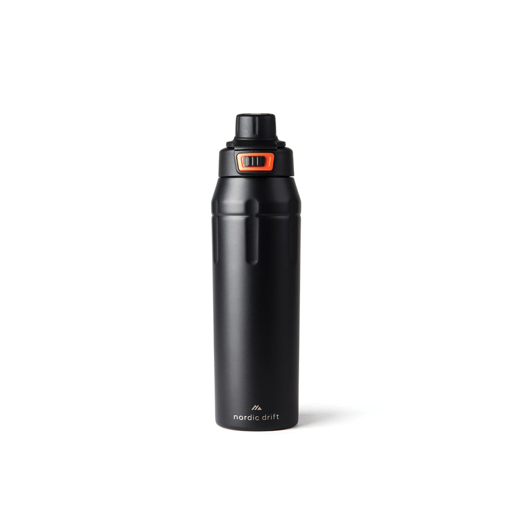 Sportfles 740 ml met vergrendelbare dop, zwart