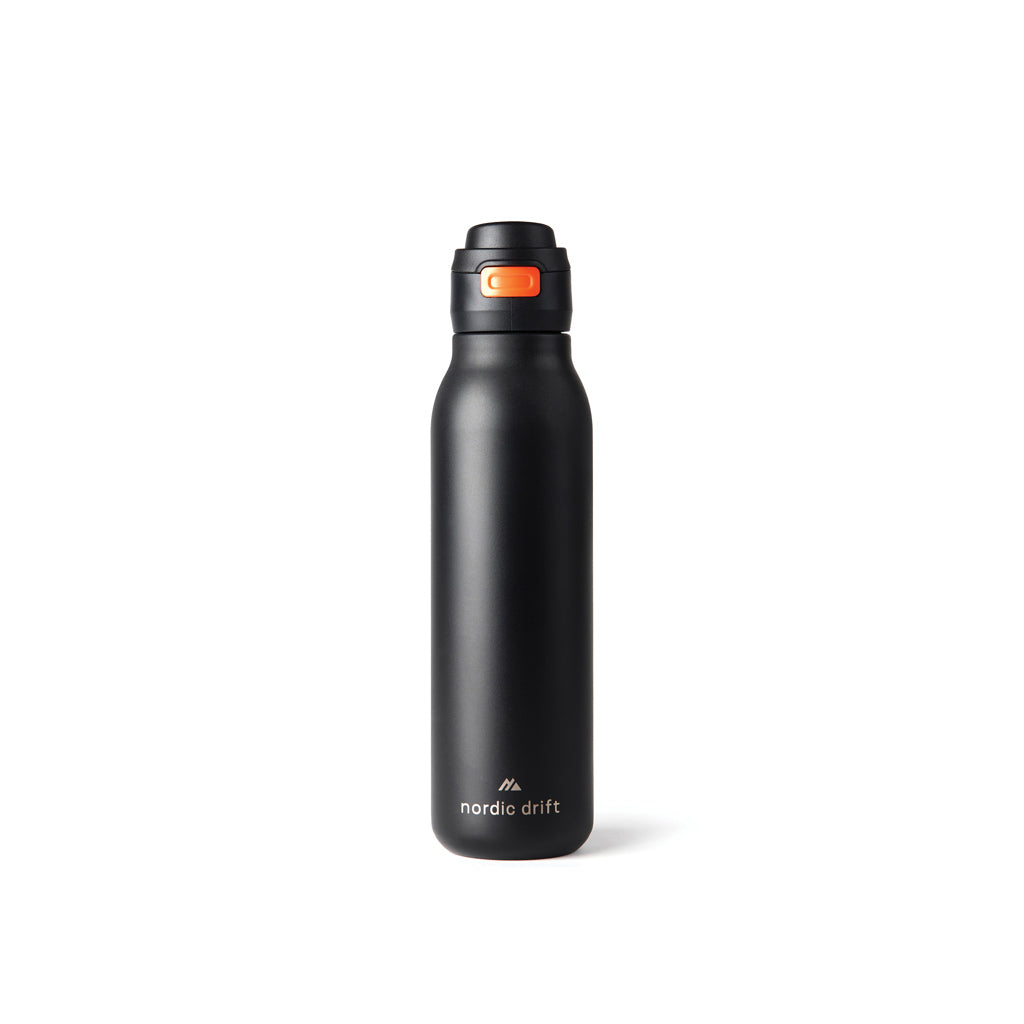 Drinkfles 750 ml, enkelwandig, zwart