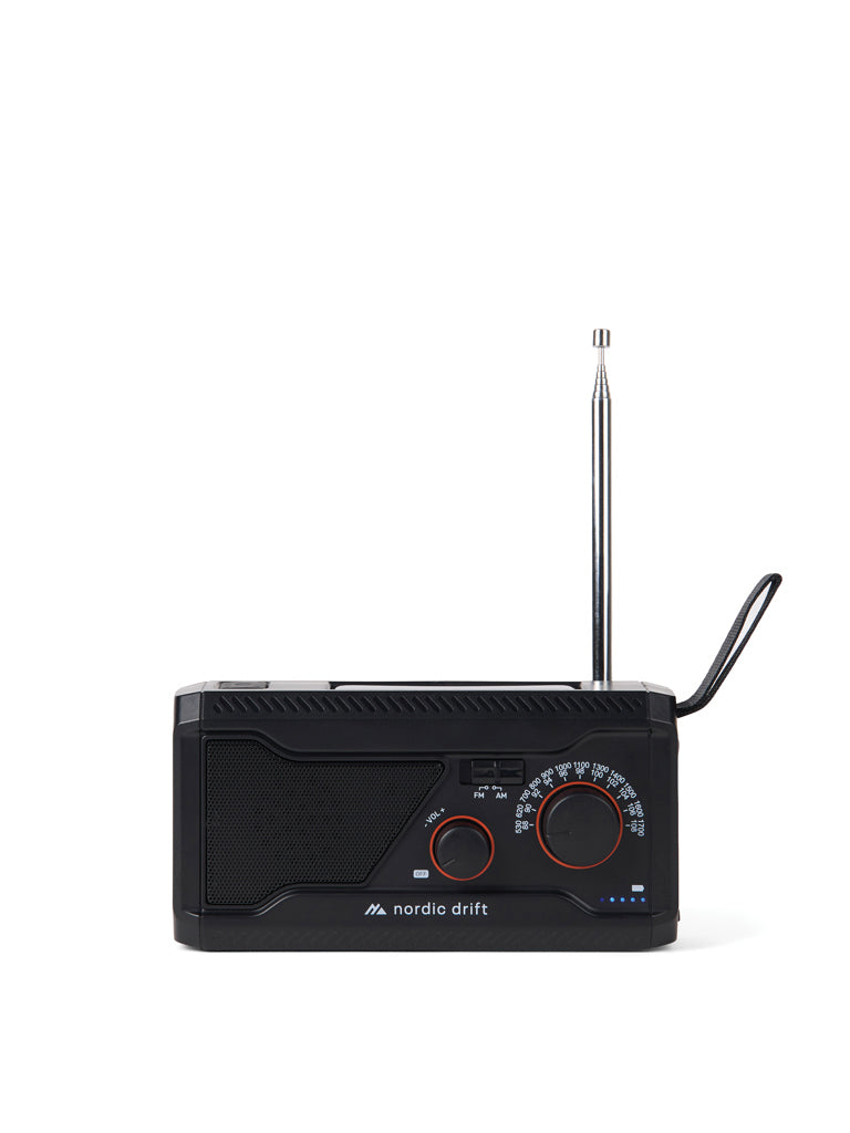 Noodradio met powerbank, IPX4, zwart