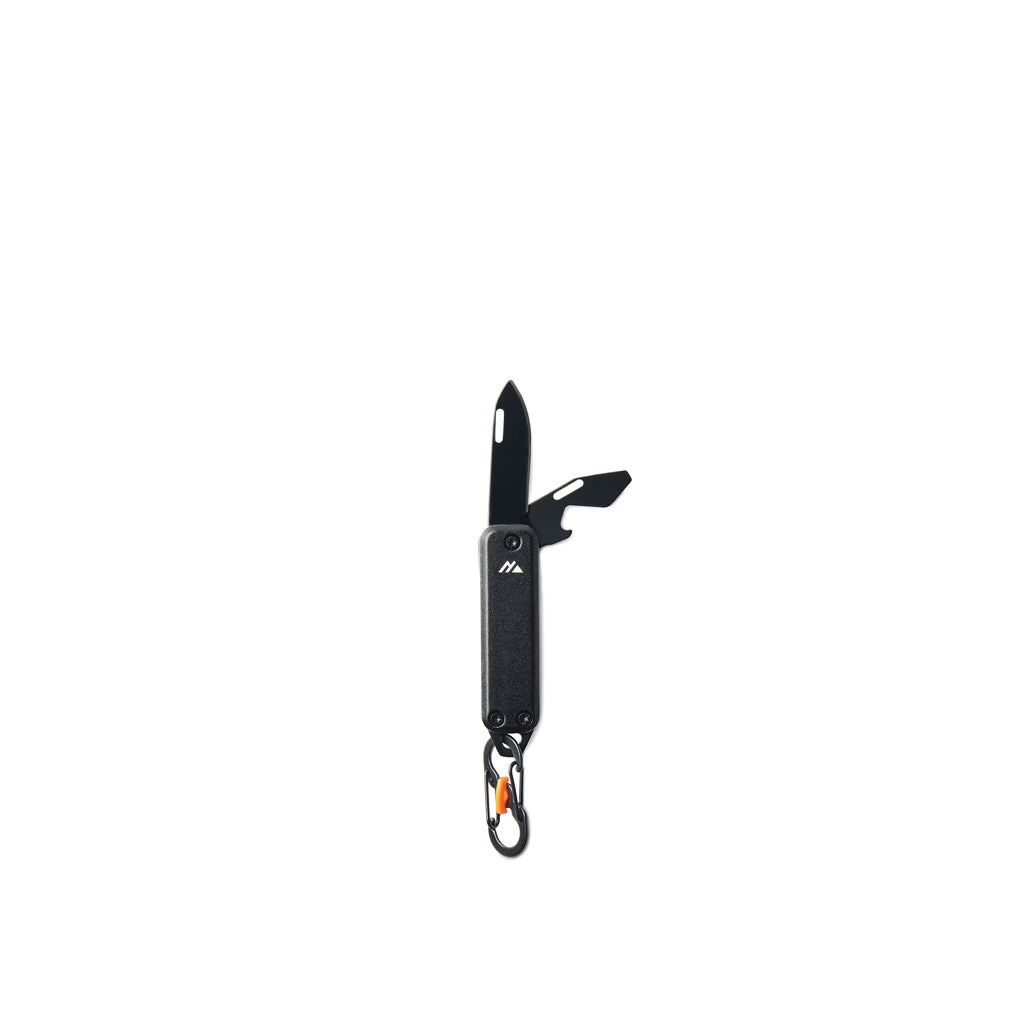 Sleutelhanger multitool, 4 functies, zwart