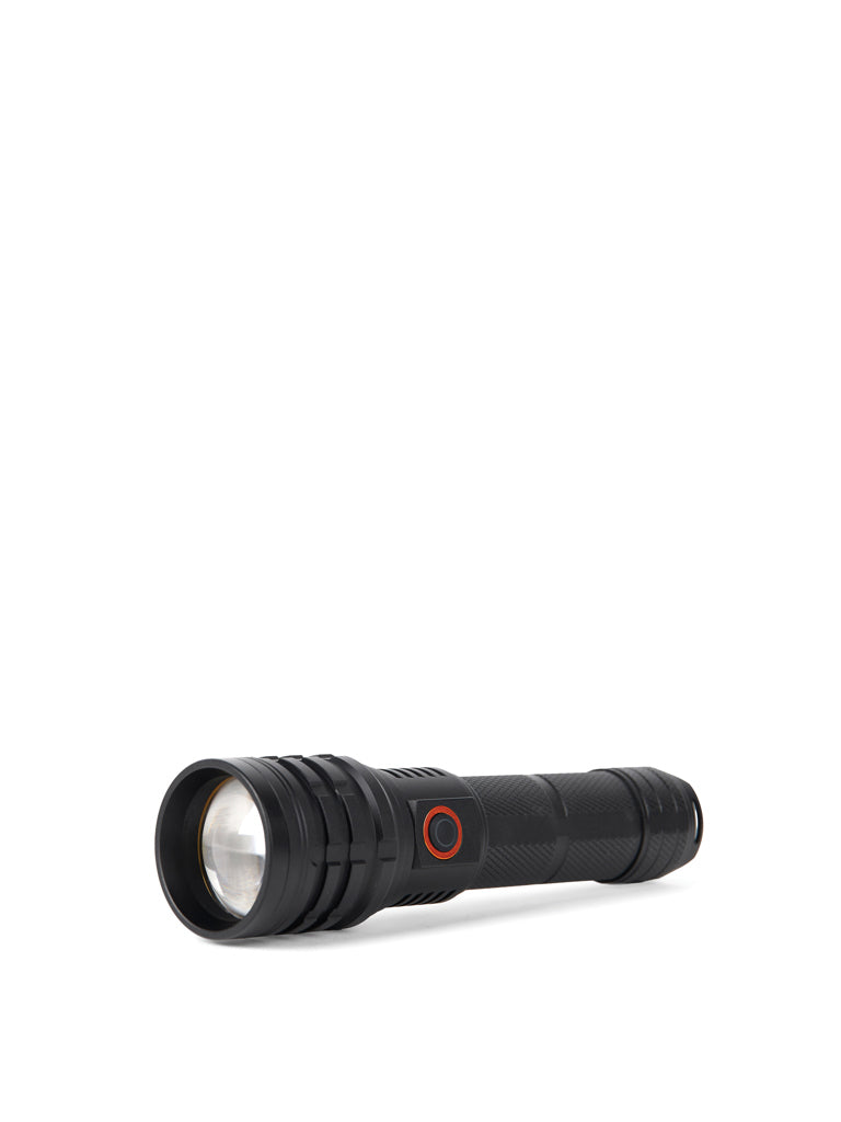 Zaklamp 1000 lumen, dubbel batterijsysteem, zwart