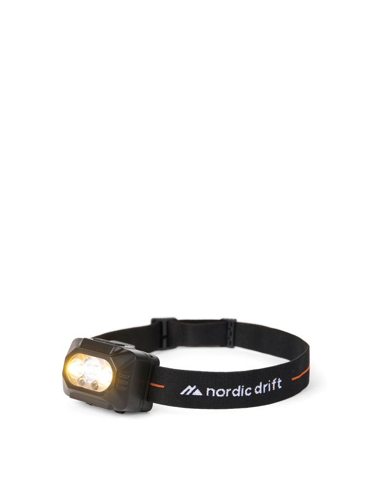 Hoofdlamp 1000 lumen, dubbel batterijsysteem, zwart