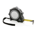 Rolmaat 5 m/19 mm met rubberen grip, grijs