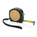 Rolmaat 5 m/19 mm met bamboe accent, zwart
