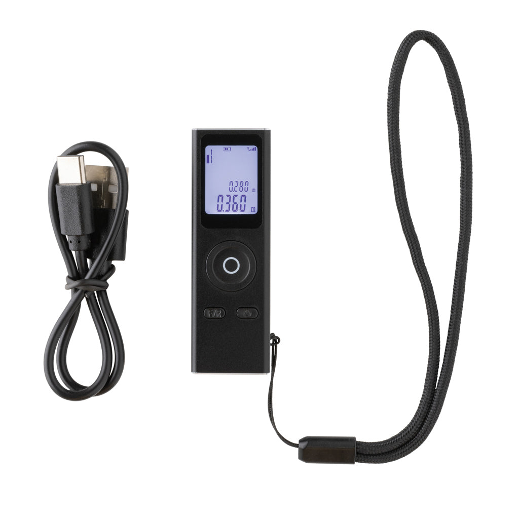 Laserafstandsmeter 30 m, oplaadbaar, zwart
