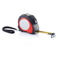 Autostop rolmaat 5 m met magnetische clip, rood