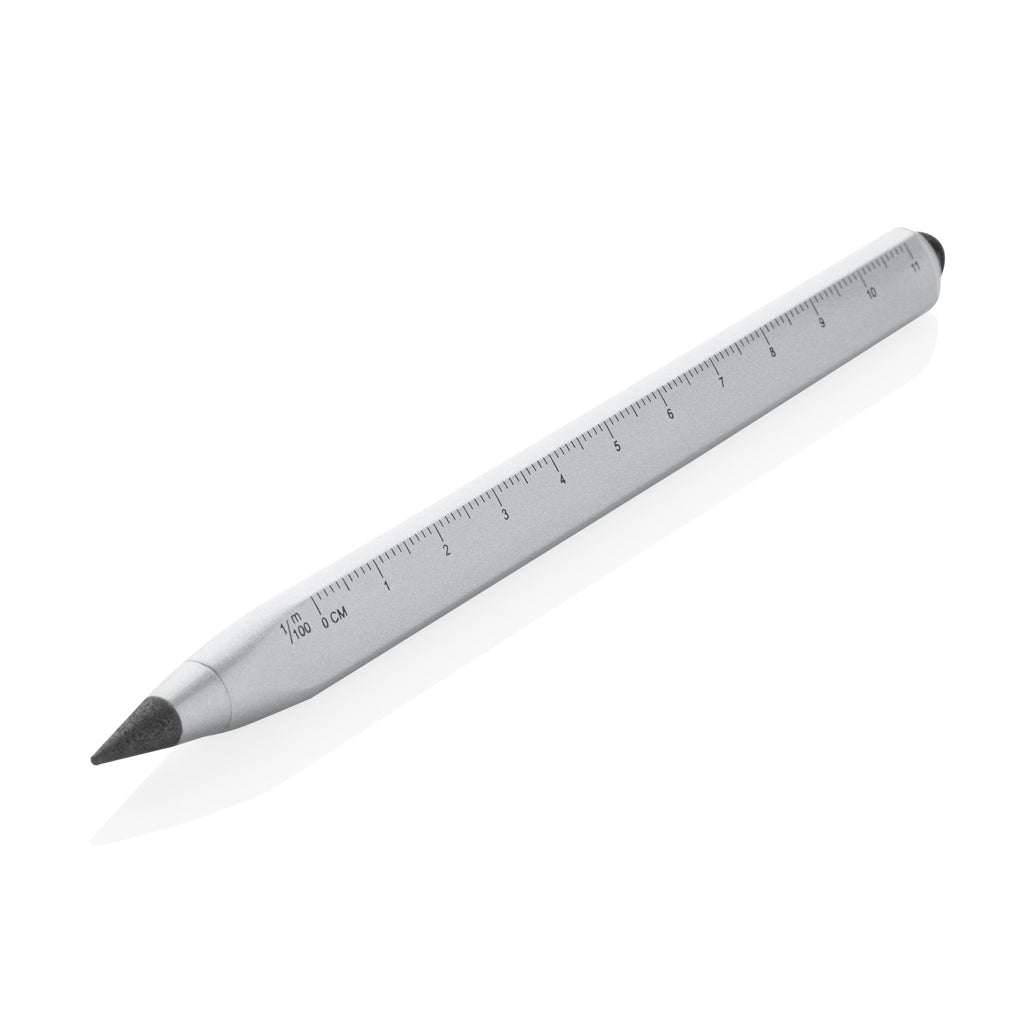 Inktloze pen, gerecycled aluminium, zilver
