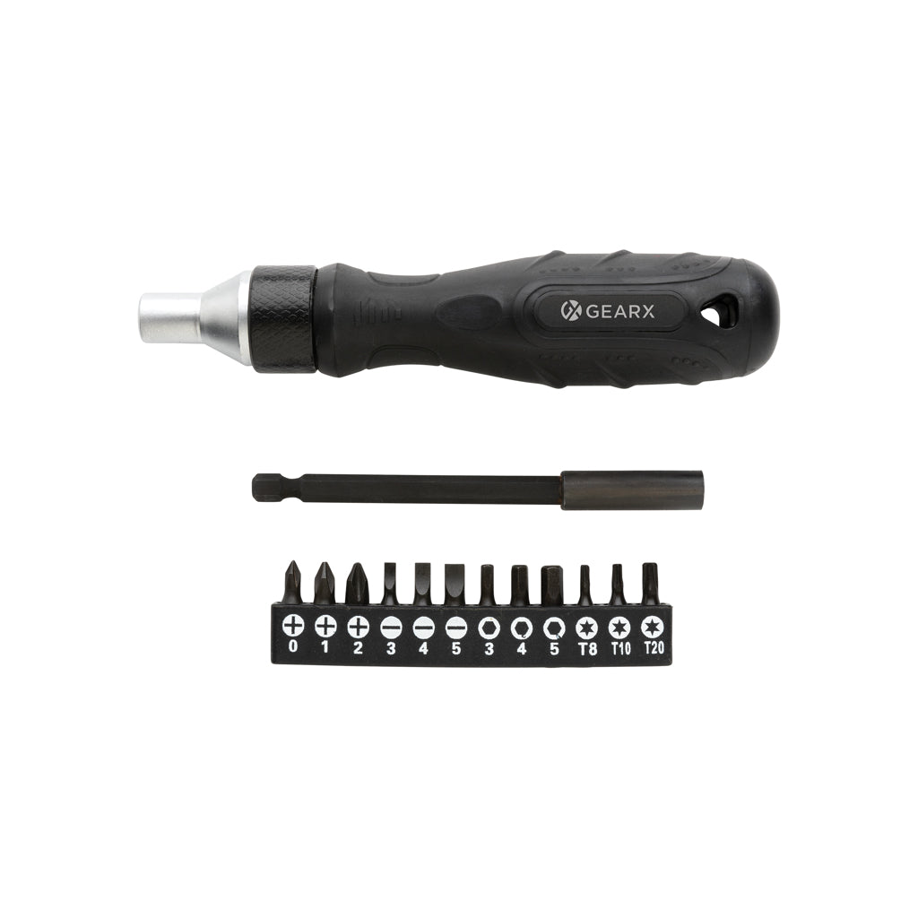 Schroevendraaierset met bitset, zwart