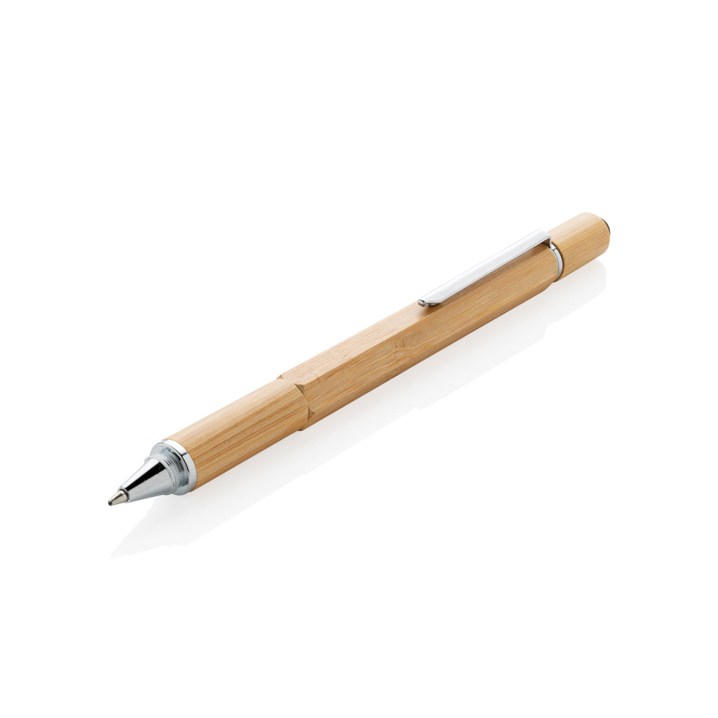 Toolpen 5-in-1, bamboe, bruin