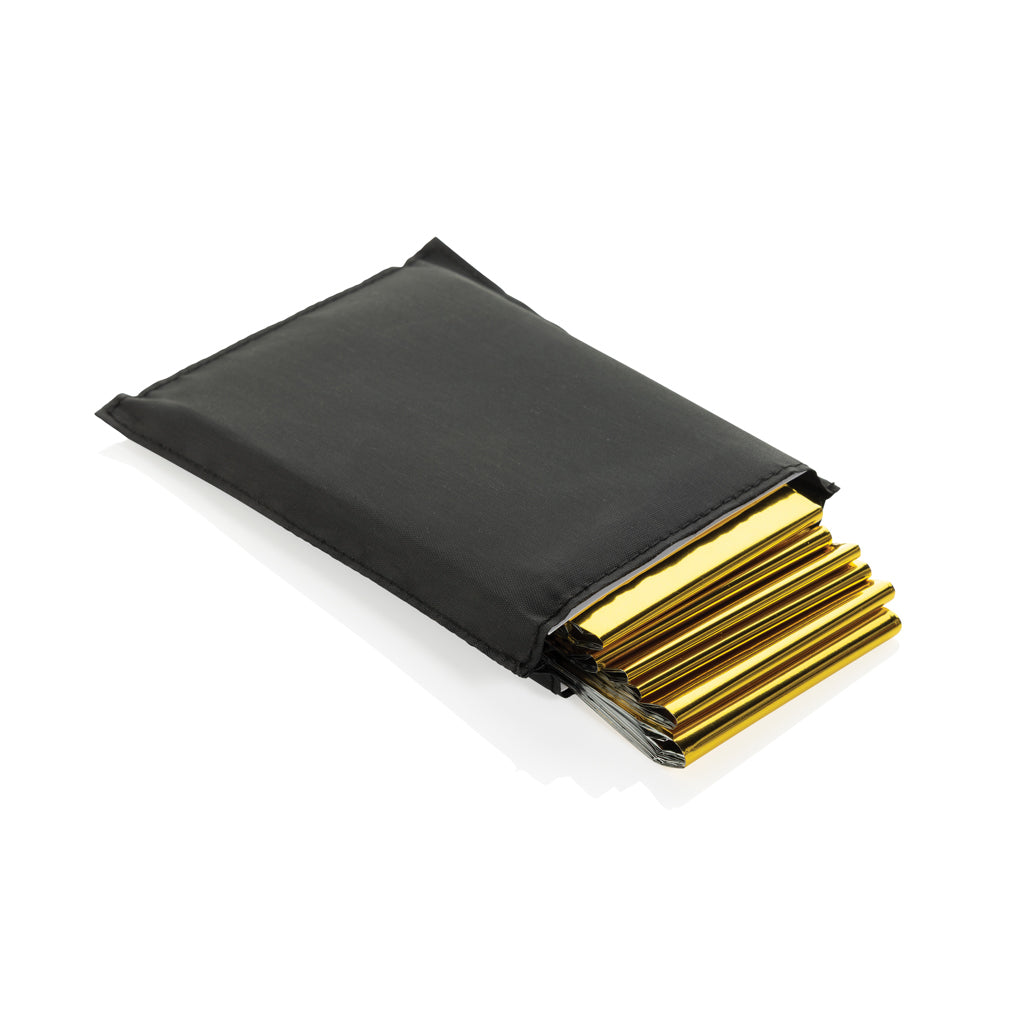 Nooddeken in etui, zwart
