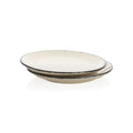 Dinerborden, set van 2, keramiek, wit