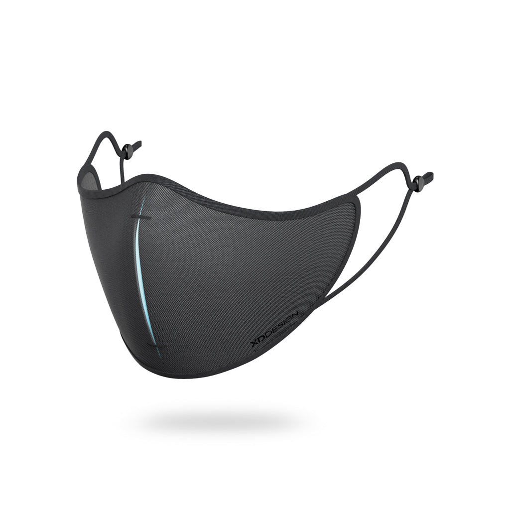 Mondmasker, 3-laags, herbruikbaar, zwart