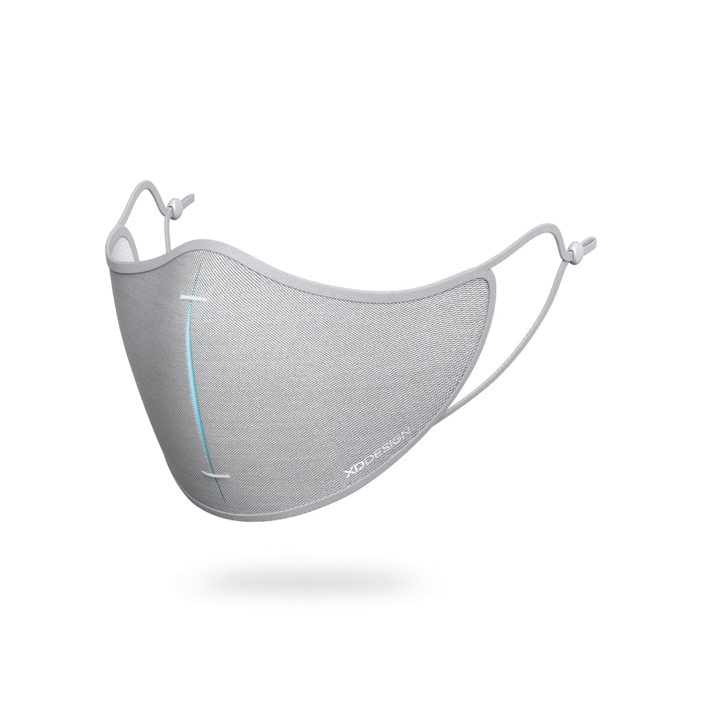 Mondmasker, 3-laags, herbruikbaar, grijs