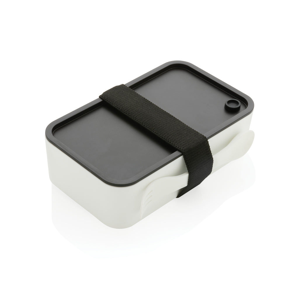 Lunchbox 0,8 liter met spork, wit