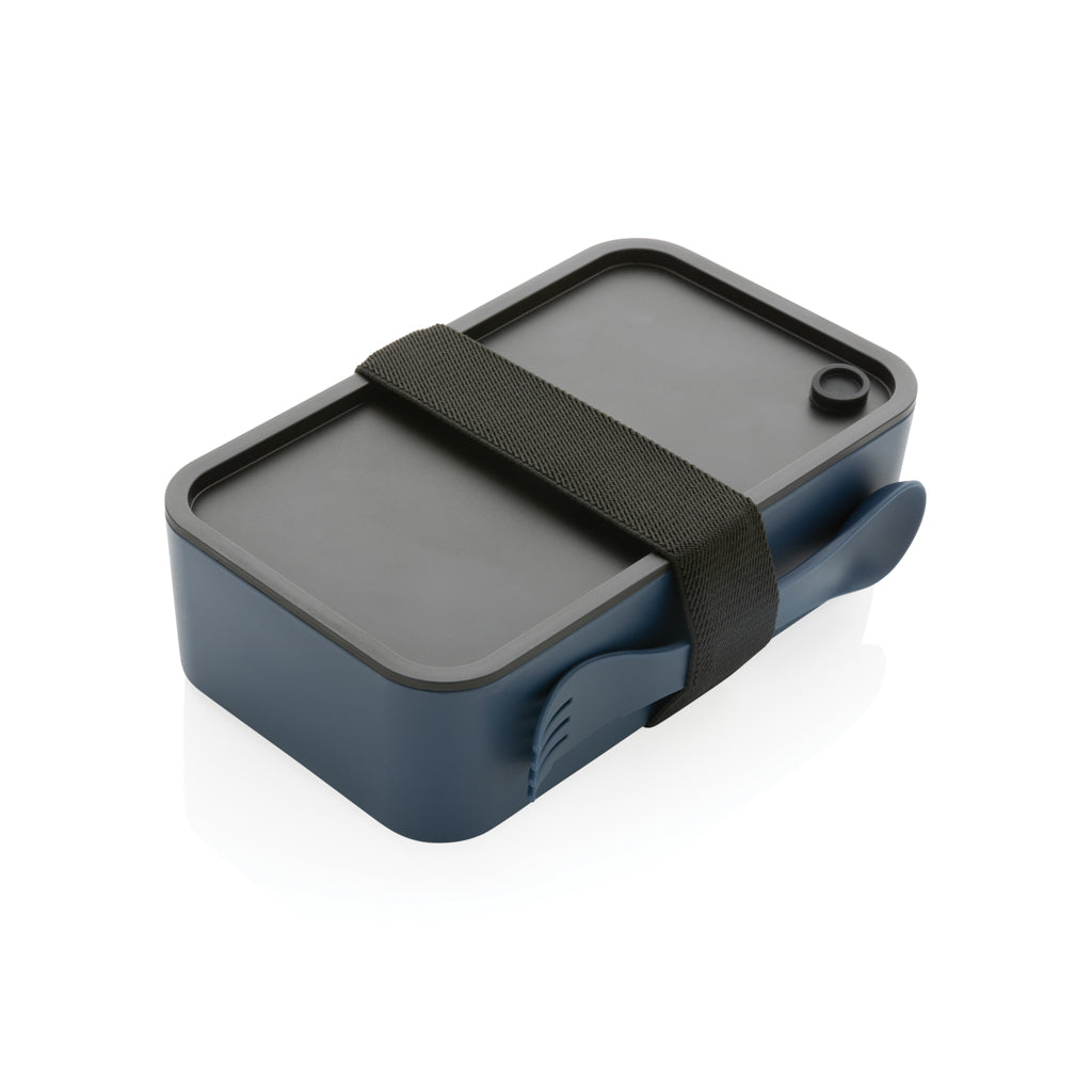 Lunchbox 0,8 liter met spork, donkerblauw