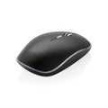 Draadloze muis met oplichtend logo, zwart
