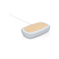 UV-C sterilisatiebox met oplader, bamboe accent, grijs