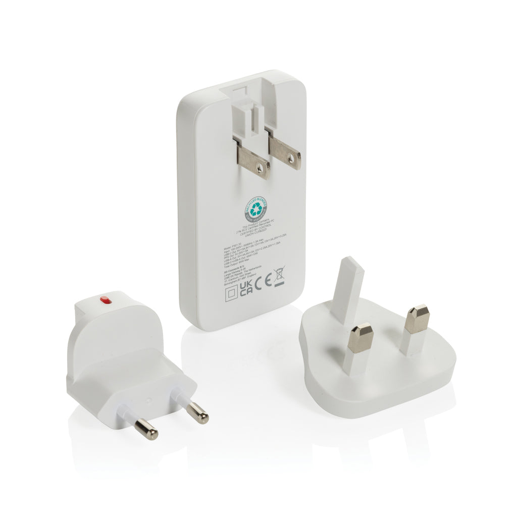 GaN-lader 65W, ultradun, wit