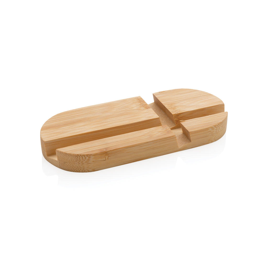 Standaard voor telefoon en tablet, bamboe, bruin