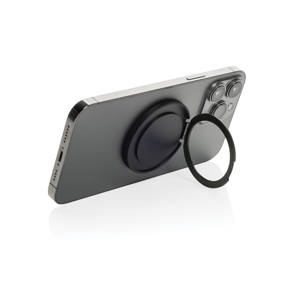 Telefoonhouder magnetisch met ring, grijs