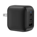GaN-lader 70W, met drie stekkertypes, zwart