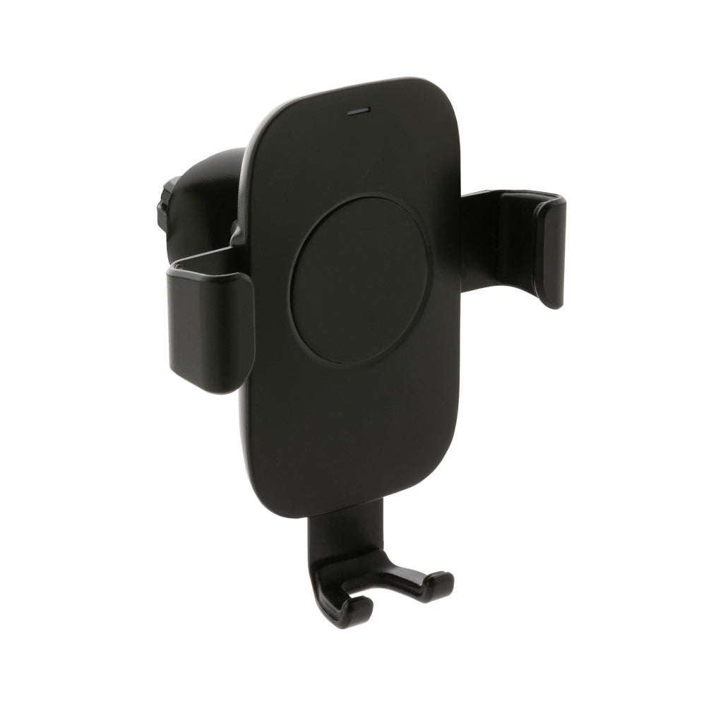 Draadloze autohouder-oplader 10W, 73% gerecycled plastic, zwart