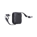 Telefoonstandaard met intrekbare laadkabel 100W, zwart