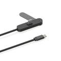 USB-C laadkabel 65W met ingebouwde telefoonstandaard, zwart