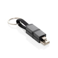 Sleutelhanger-laadkabel 4-in-1 met 60W snelladen, grijs